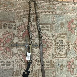 New belt with gold metal